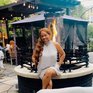 SMOCKED HALTER KEYHOLE NECKLINE LEOPARD SWING DRESS- Gray-PINK